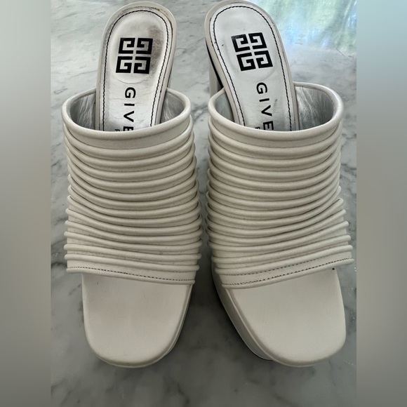 Givenchy Ribbed Mule Platform Sz 29 white - Picture 10 of 15